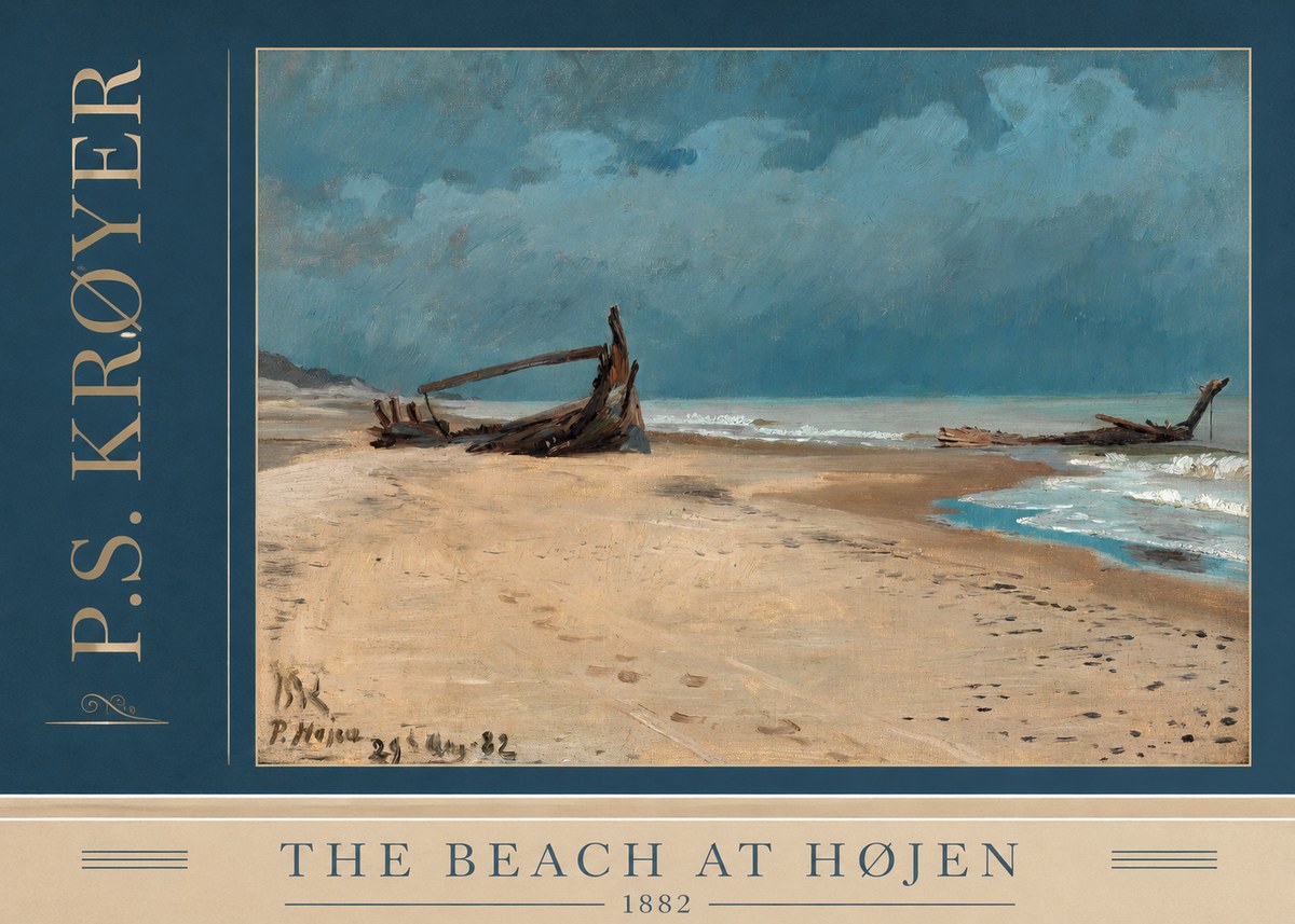 P.S. Krøyer The Beach at Højen No2 - Poster