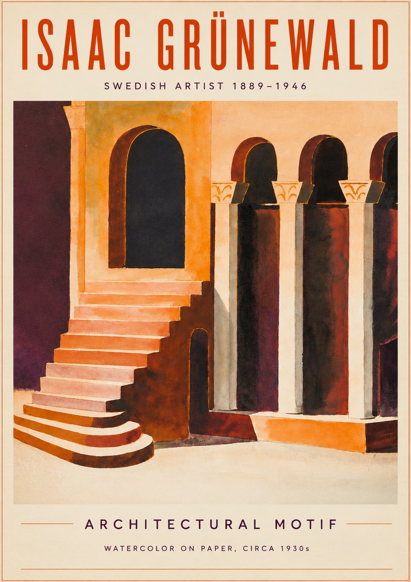Isaac Grünewald Architectural Motif III No3 - Poster