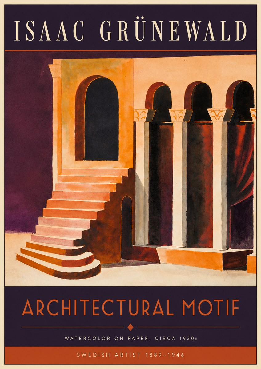 Isaac Grünewald Architectural Motif III No4 - Poster