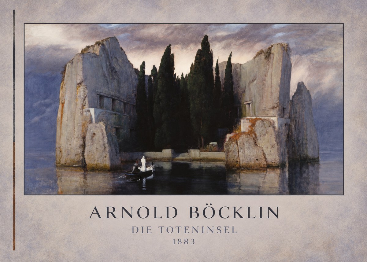 Arnold Böcklin Die Toteninsel V No3 - Poster
