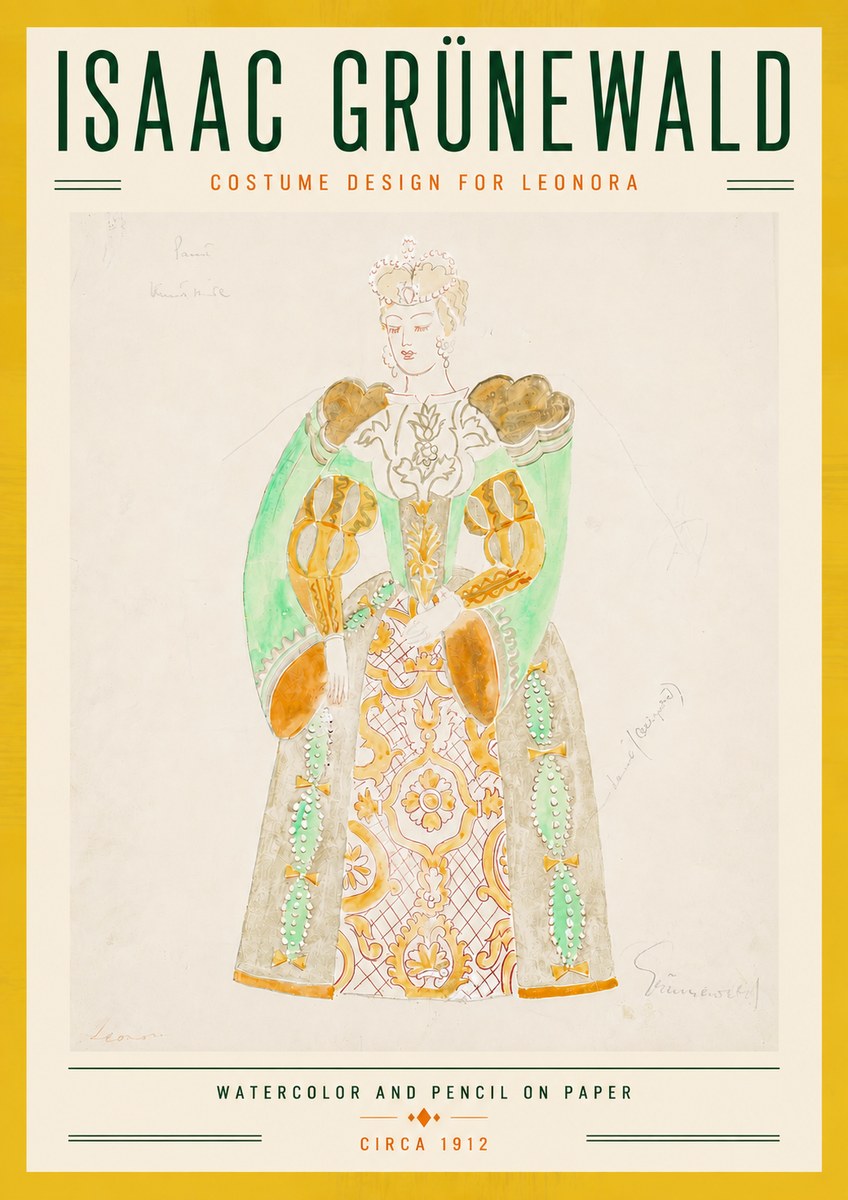 Isaac Grünewald Costume Design for Leonora No6 - Poster