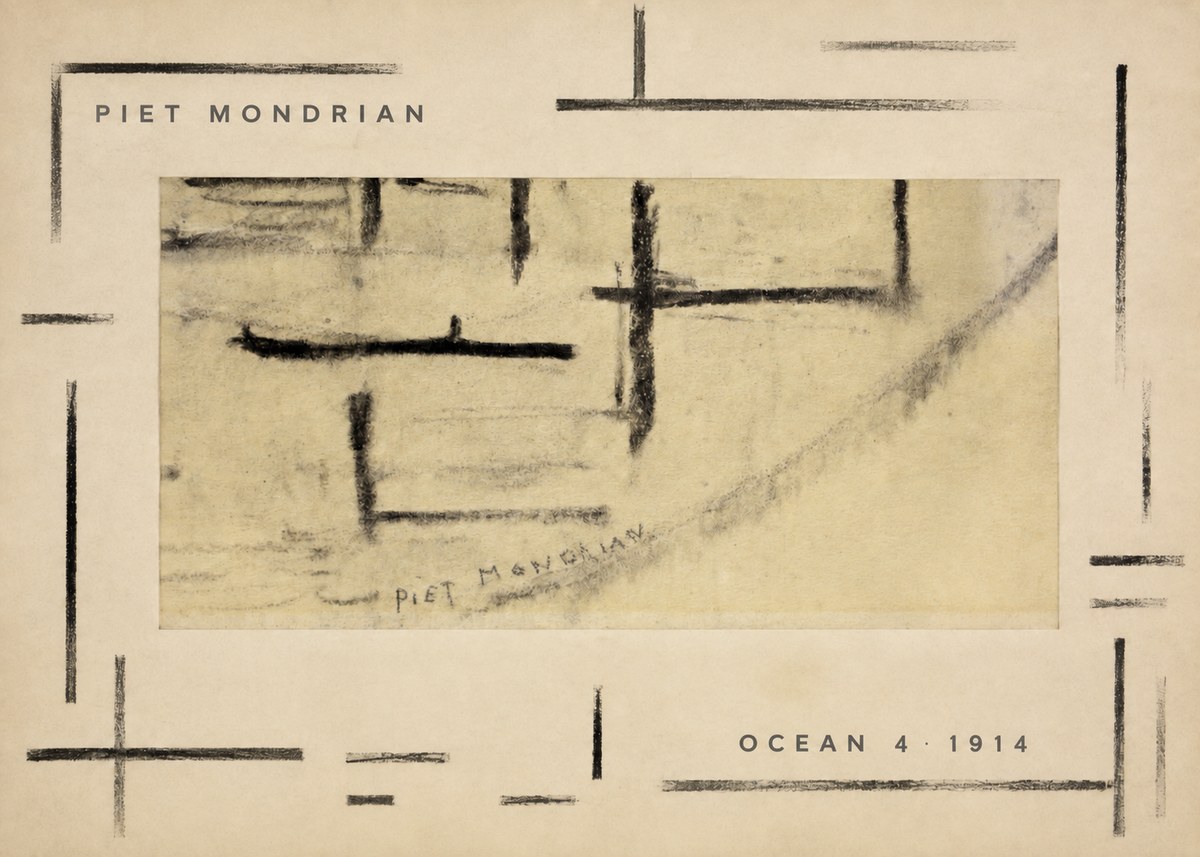 Piet Mondrian Ocean 4 No3 - Poster