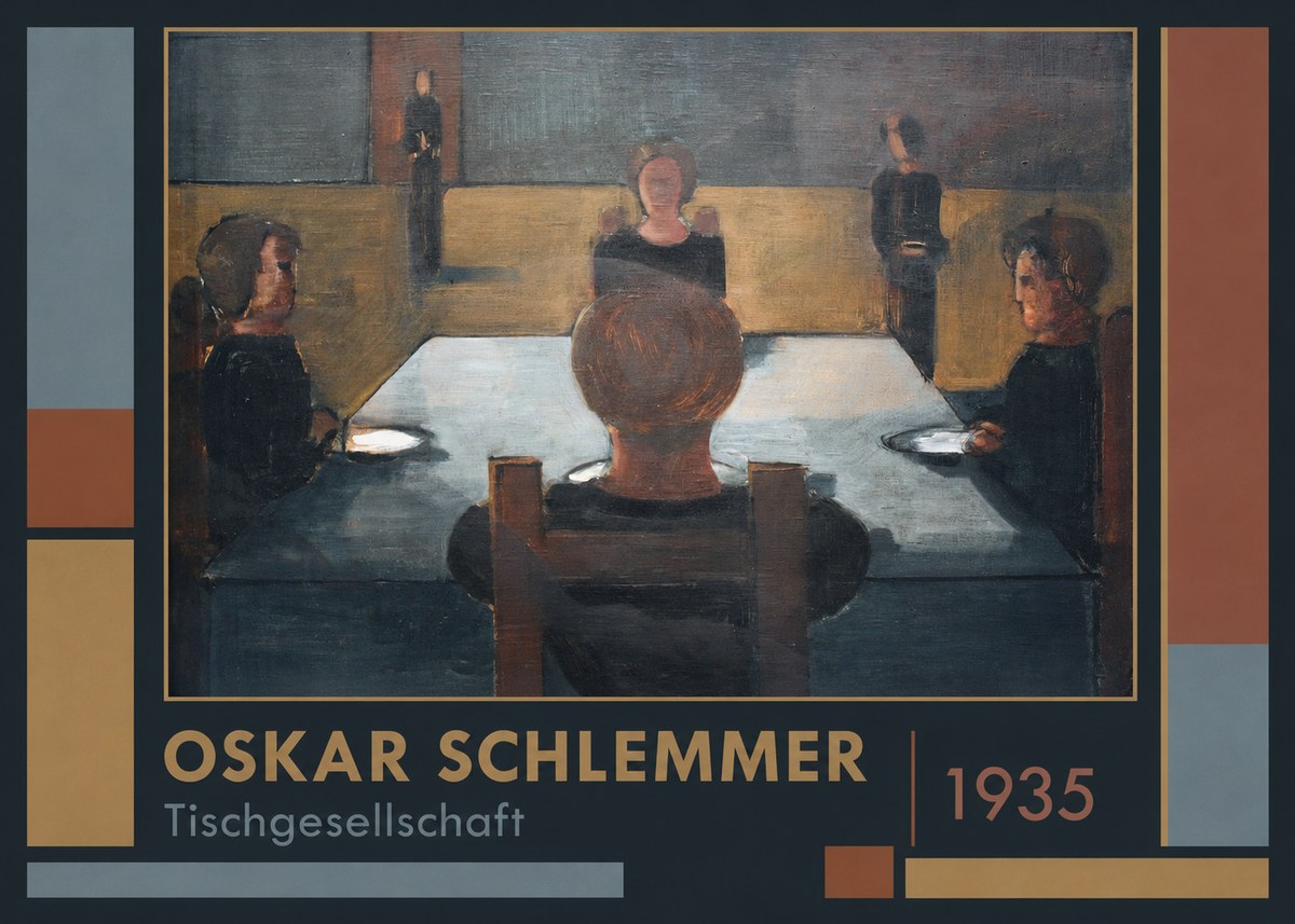 Oskar Schlemmer Tischgesellschaft No1 - Poster