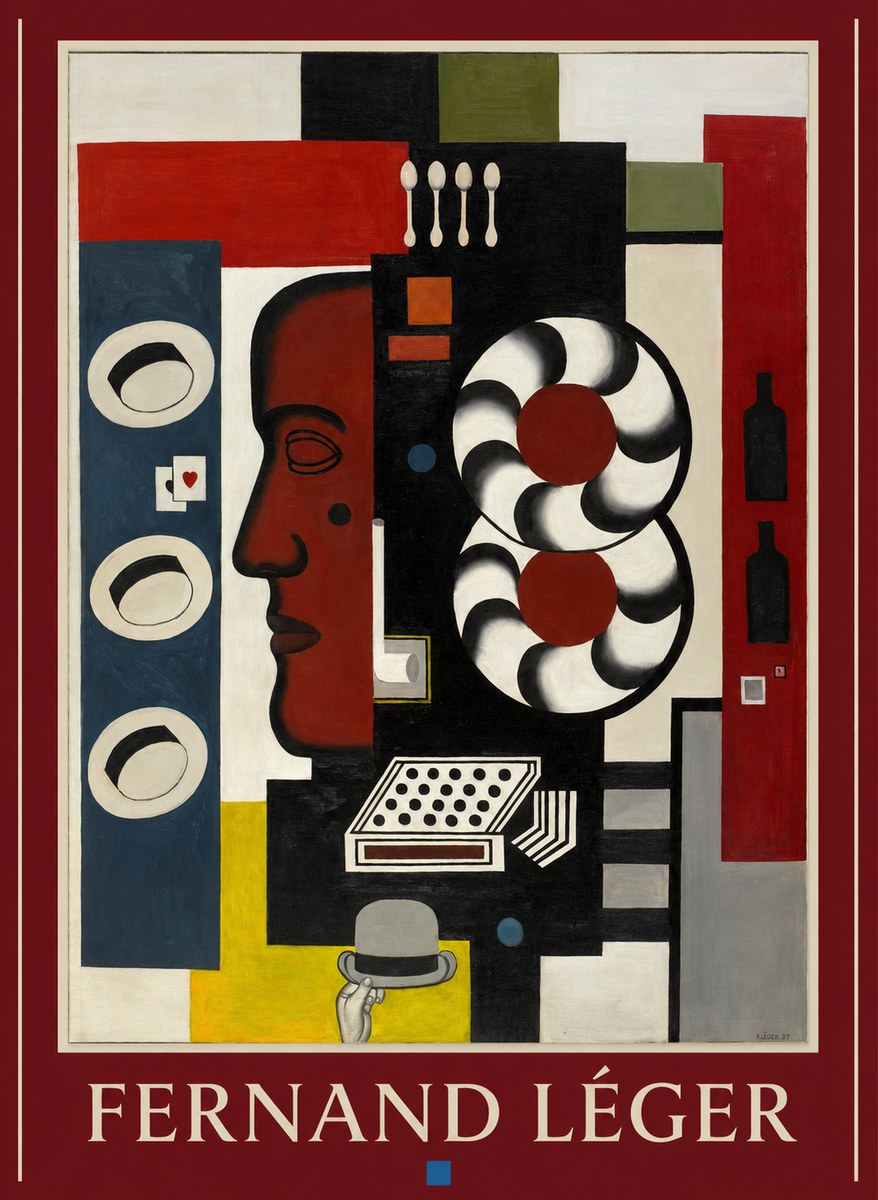 Fernand Léger Composition with Hand and Hats No6 - Poster