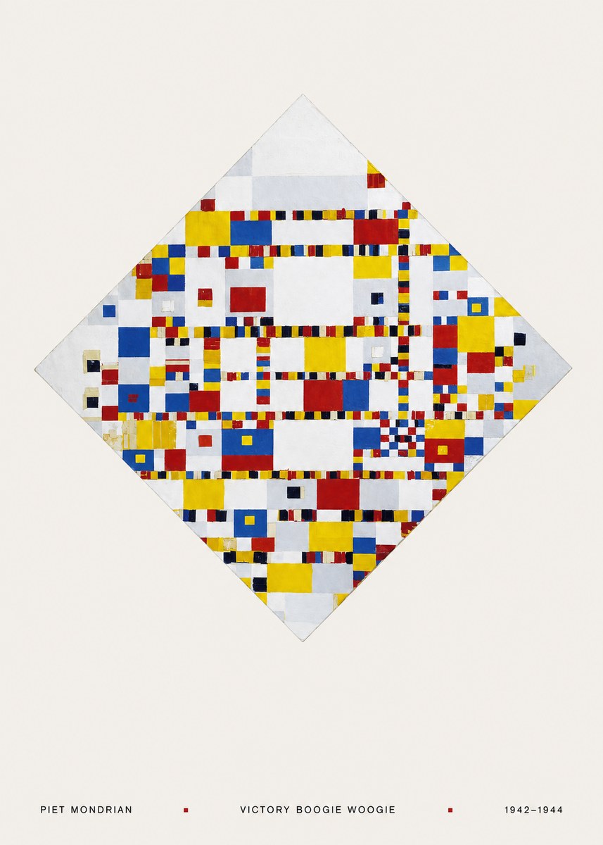 Piet Mondrian Victory Boogie Woogie No5 - Poster