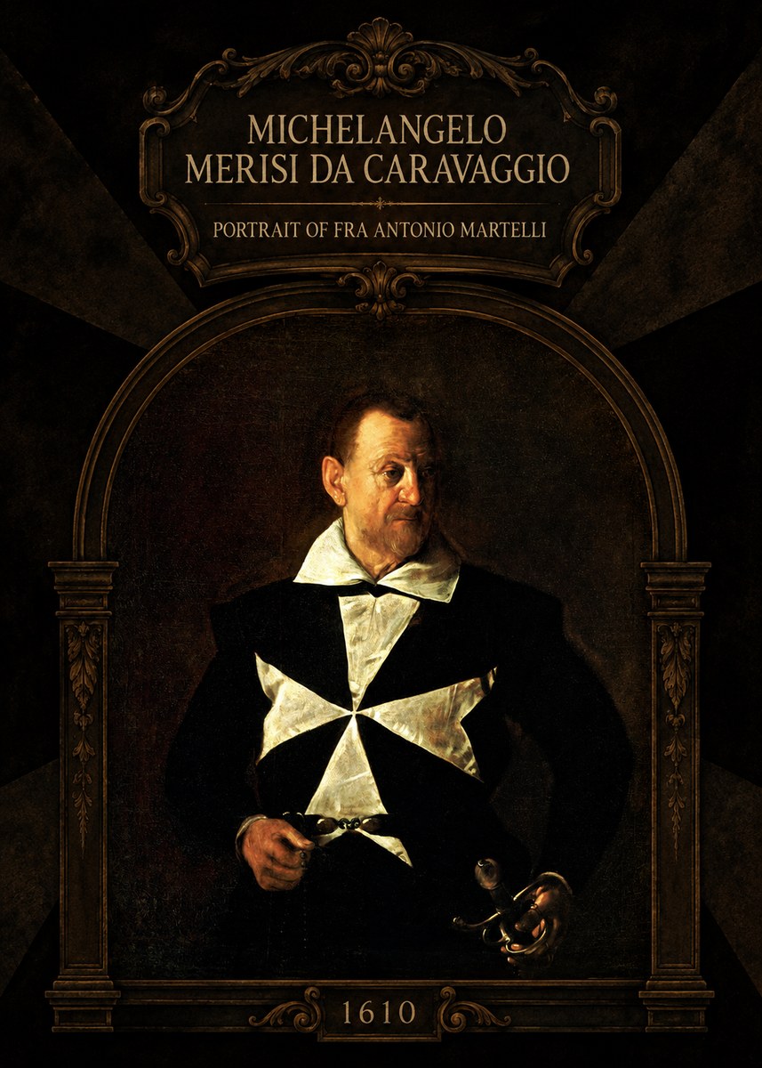 Michelangelo Merisi da Caravaggio Portrait of Fra Antonio Martelli No4 - Poster