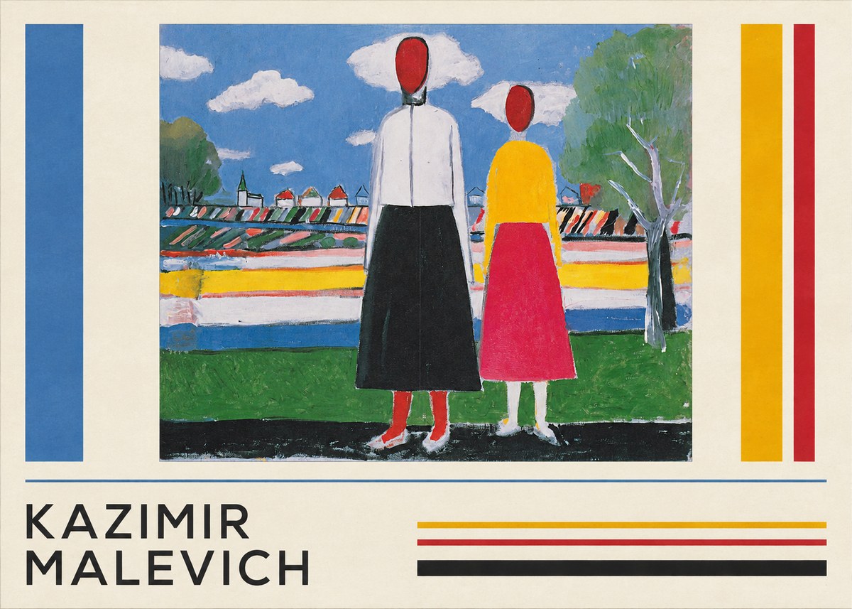 Kazimir Malevich Two Figures No3 - Poster