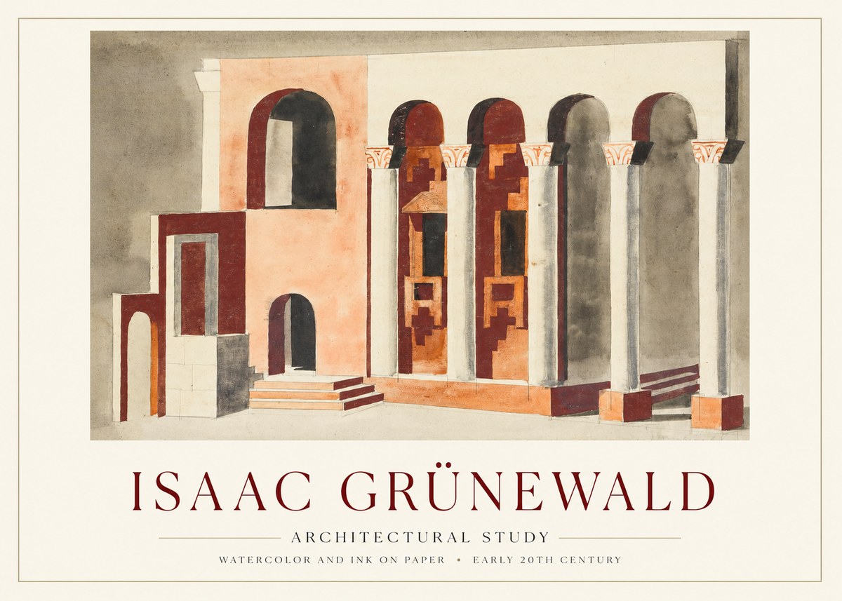 Isaac Grünewald Architectural Study I No1 - Poster