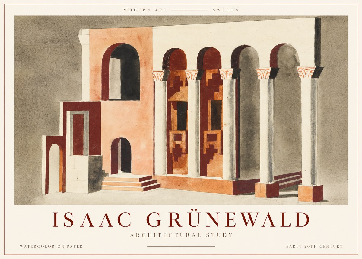 Isaac Grünewald Architectural Study I No2 - Poster