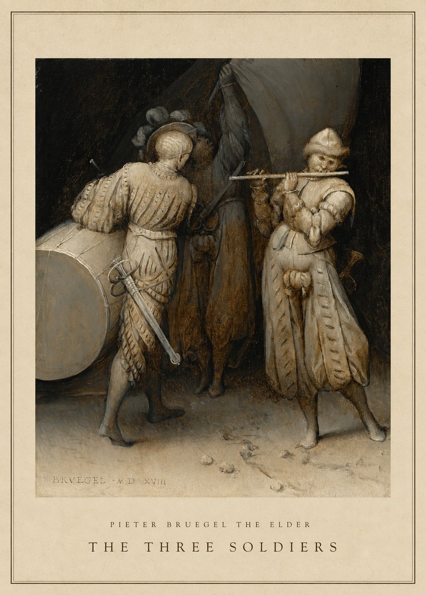 Pieter Bruegel The Three Soldiers No4 - Poster