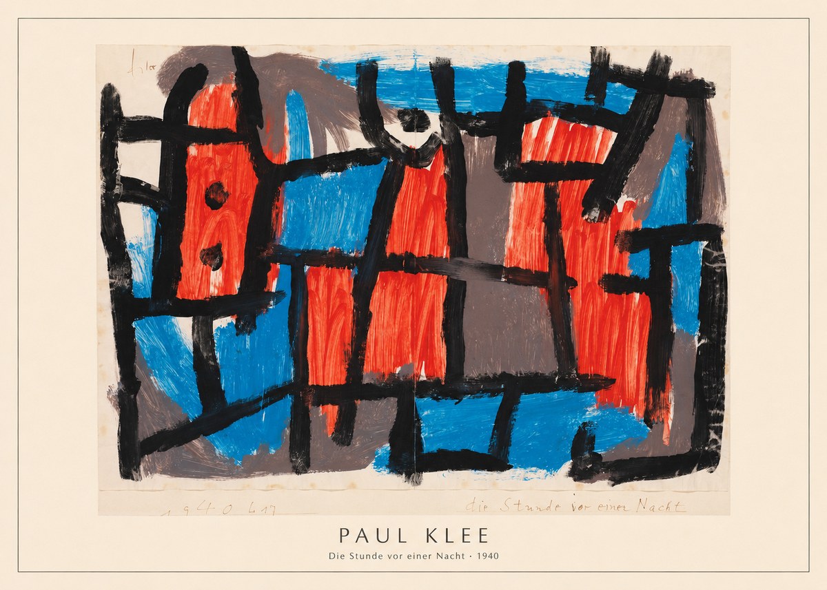 Paul Klee Die Stunde Vor Einer Nacht No4 - Poster