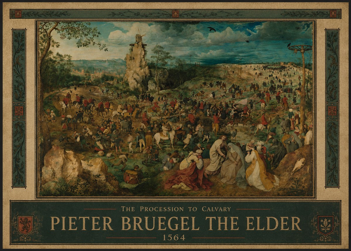 Pieter Bruegel The Processsson to Calvary No3 - Poster