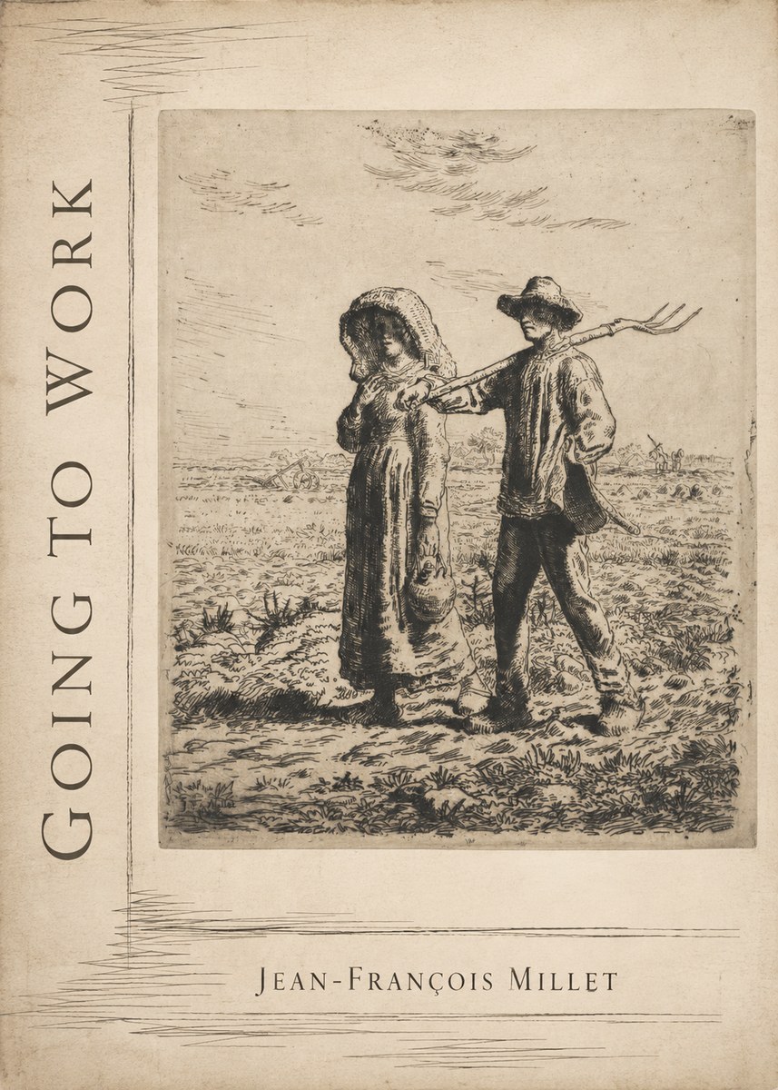Jean-François Millet Going to Work No2 - Poster