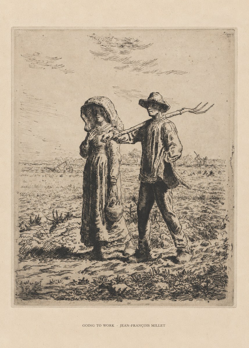Jean-François Millet Going to Work No6 - Poster