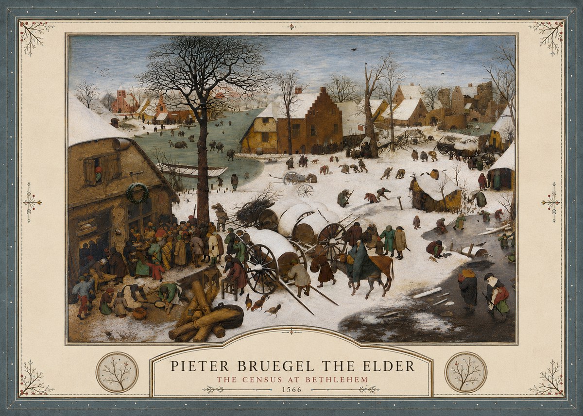Pieter Bruegel The Census at Bethlehem IV No4 - Poster