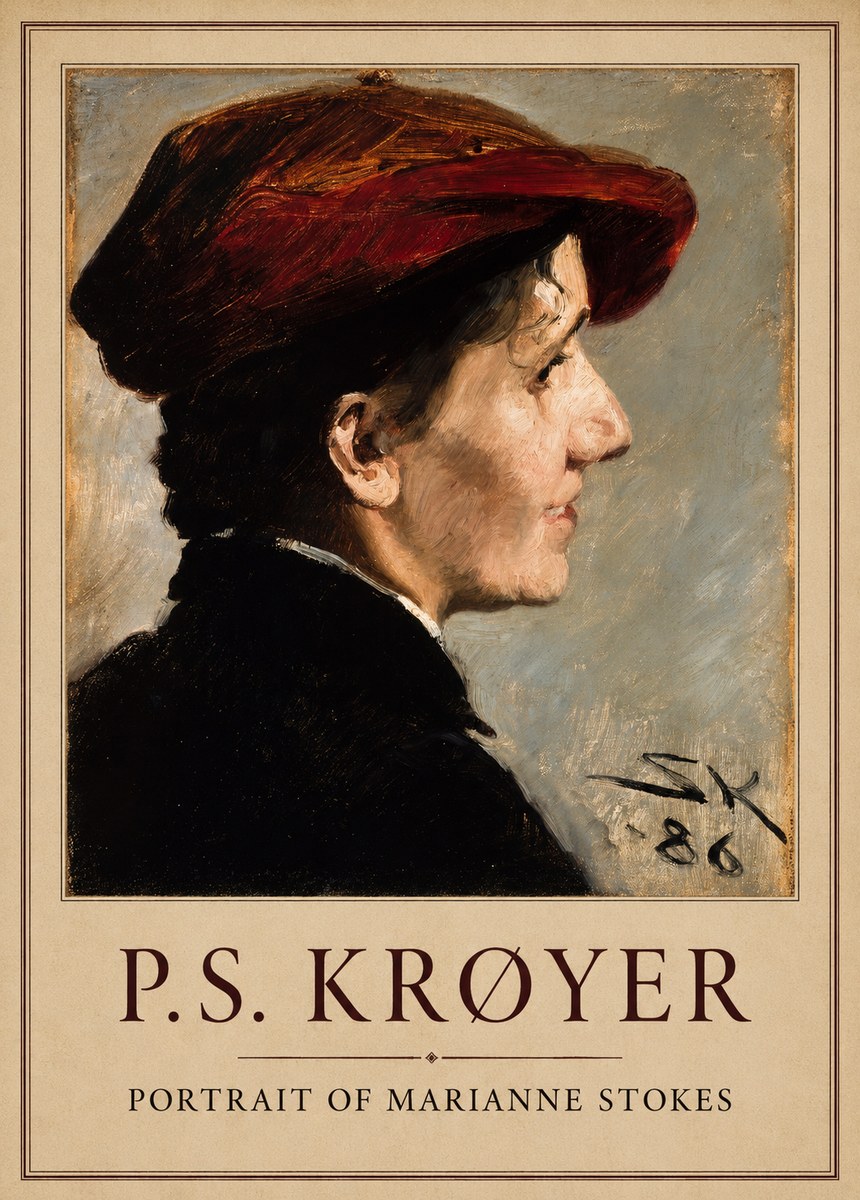 P.S. Krøyer Portrait of a Young Girl No5 - Poster