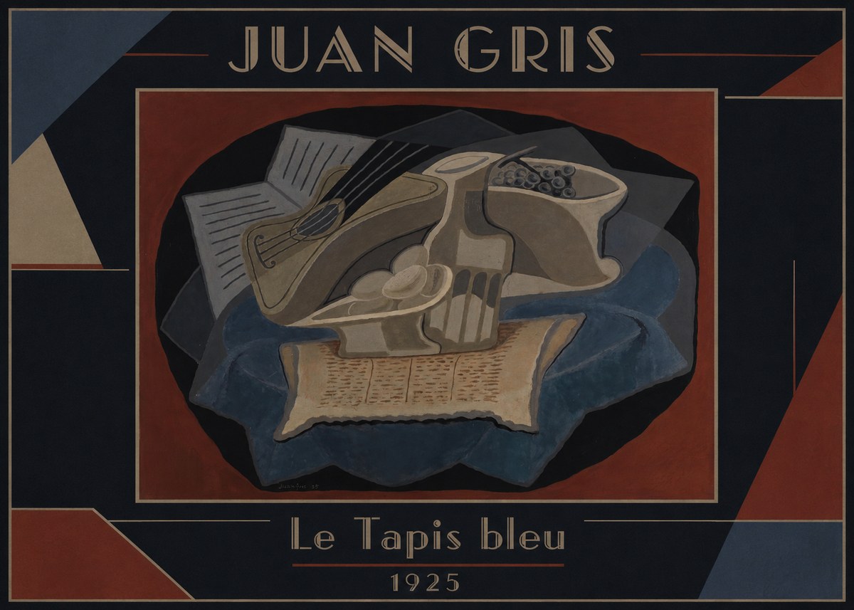 Juan Gris Le Tapis Bleu No2 - Poster
