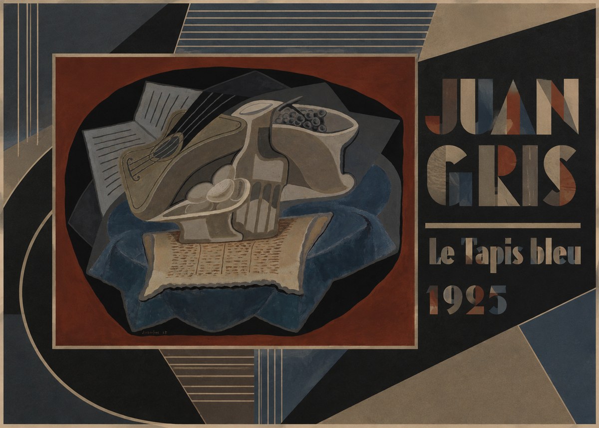 Juan Gris Le Tapis Bleu No6 - Poster