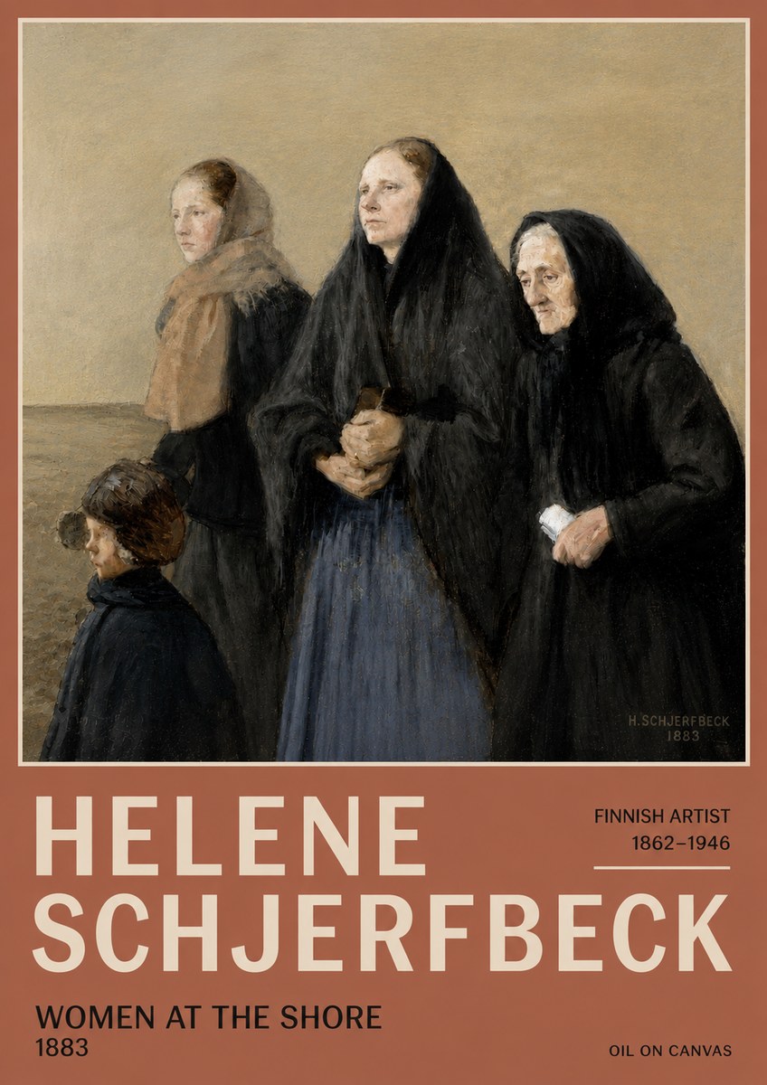 Helene Schjerfbeck Women at the Shore No5 - Poster