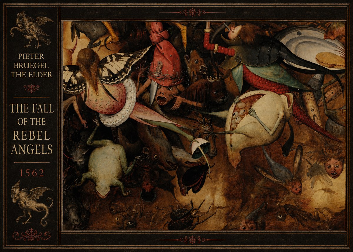 Pieter Bruegel The Fall of the Rebel Angels V No2 - Poster