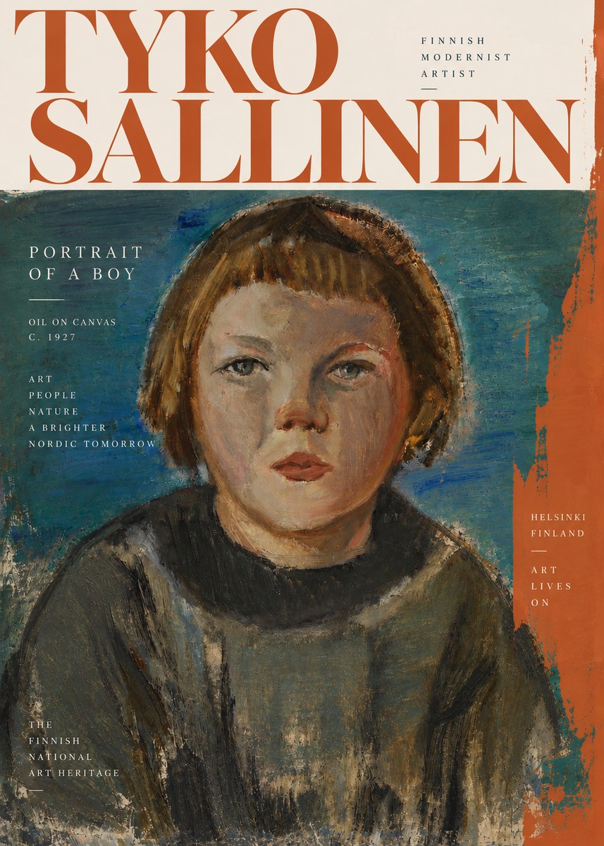 Tyko Sallinen Portrait of a Boy No3 - Poster