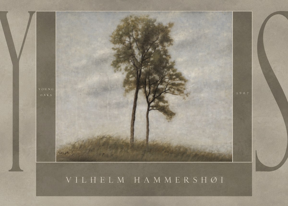 Vilhelm Hammershøi Young Oaks No5 - Poster