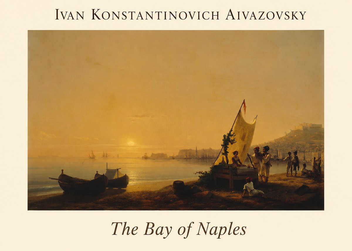 Ivan Konstantinovich Aivazovsky The Bay of Naples No1 - Poster