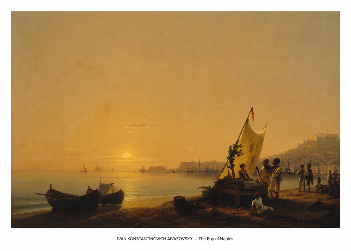 Ivan Konstantinovich Aivazovsky The Bay of Naples No5 - Poster
