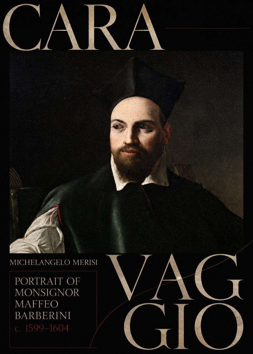 Michelangelo Merisi da Caravaggio Portrait of Monsignor Maffeo Barberini No6 - Poster
