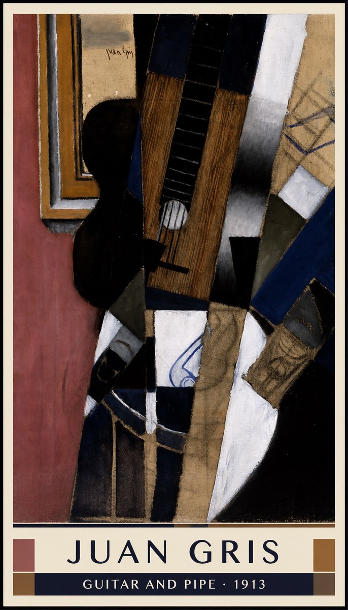 Juan Gris Guitar and Pipe II No6 - Poster