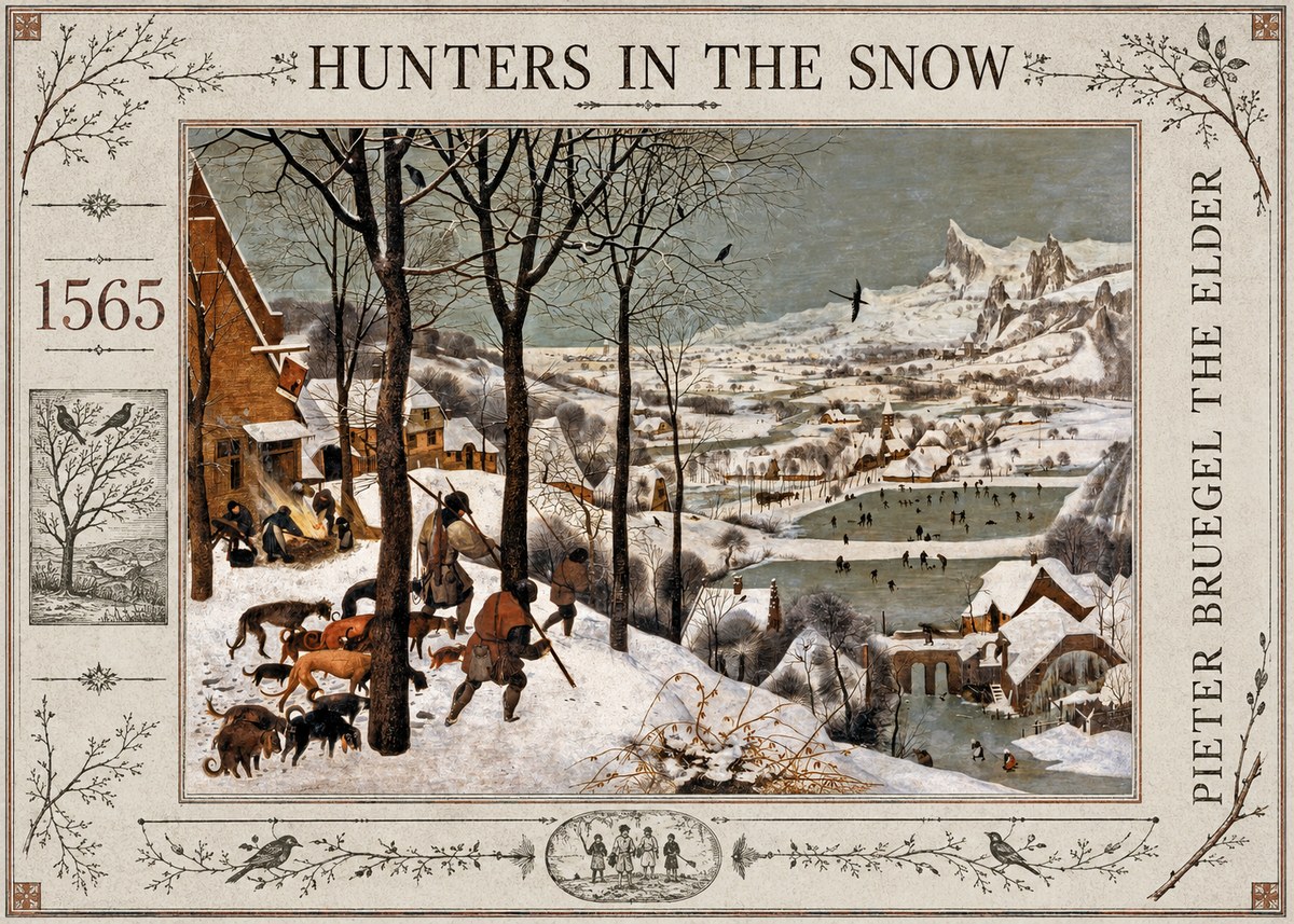 Pieter Bruegel Hunters in the Snow No2 - Poster