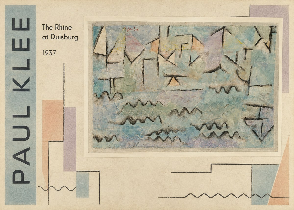 Paul Klee The Rhine at Duisburg No2 - Poster
