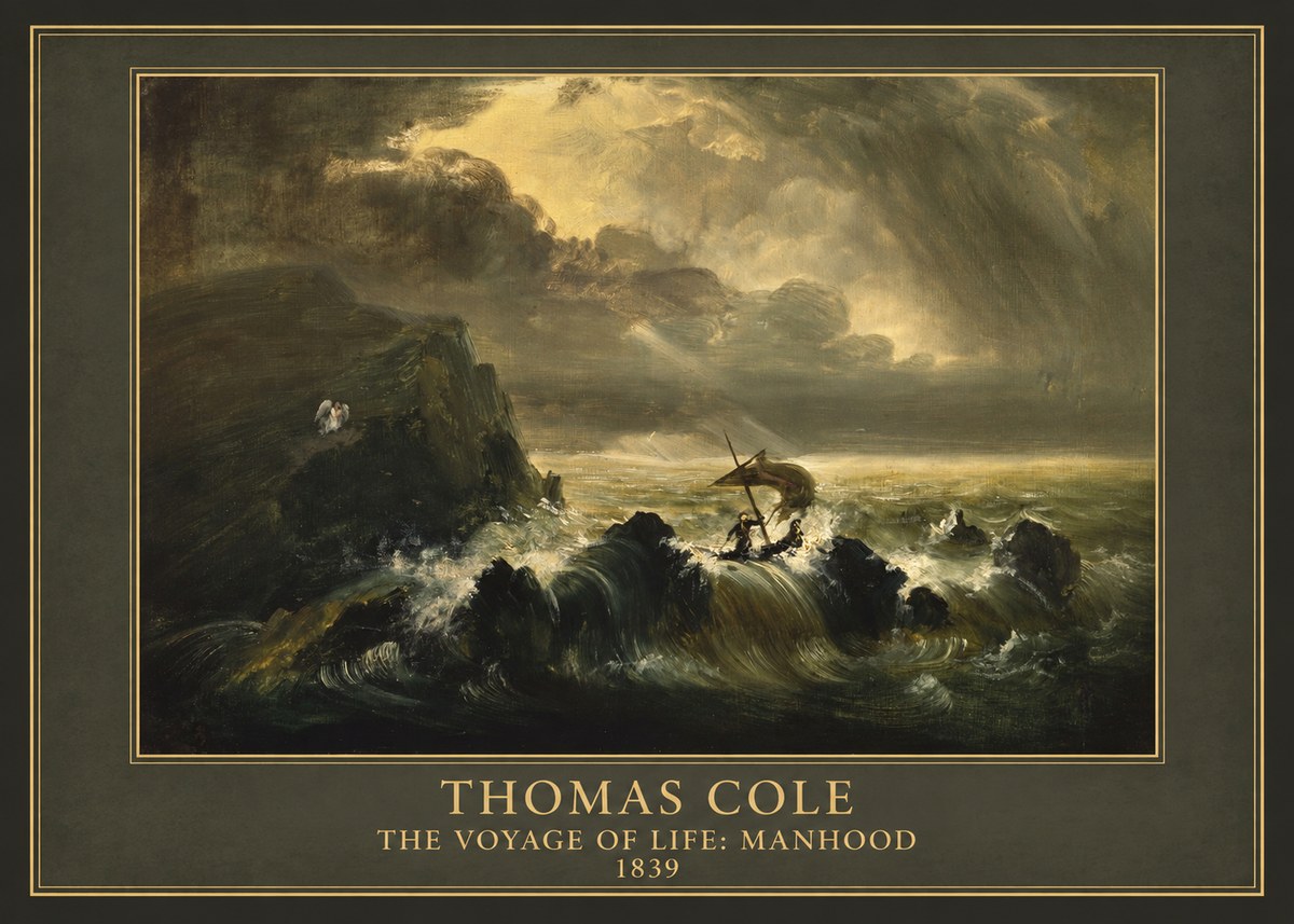 Thomas Cole The Voyage of Life: Manhood IV No1 - Poster
