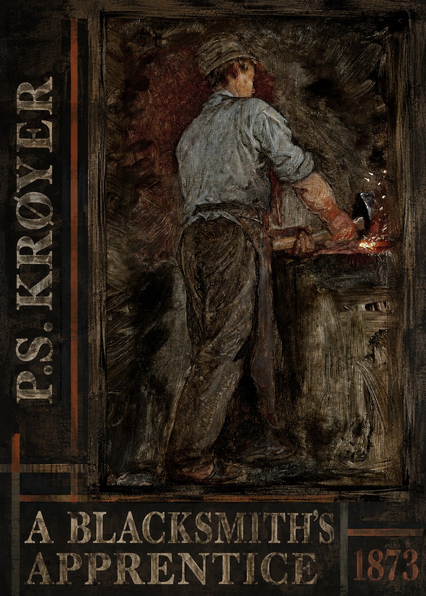 P.S. Krøyer A Blacksmith's Apprentice No4 - Poster