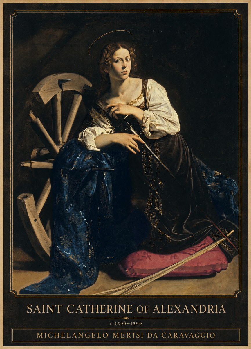 Michelangelo Merisi da Caravaggio Saint Catherine of Alexandria II No3 - Poster