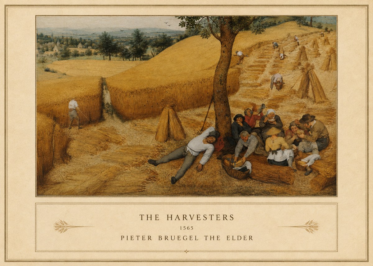 Pieter Bruegel The Harvesters V No5 - Poster