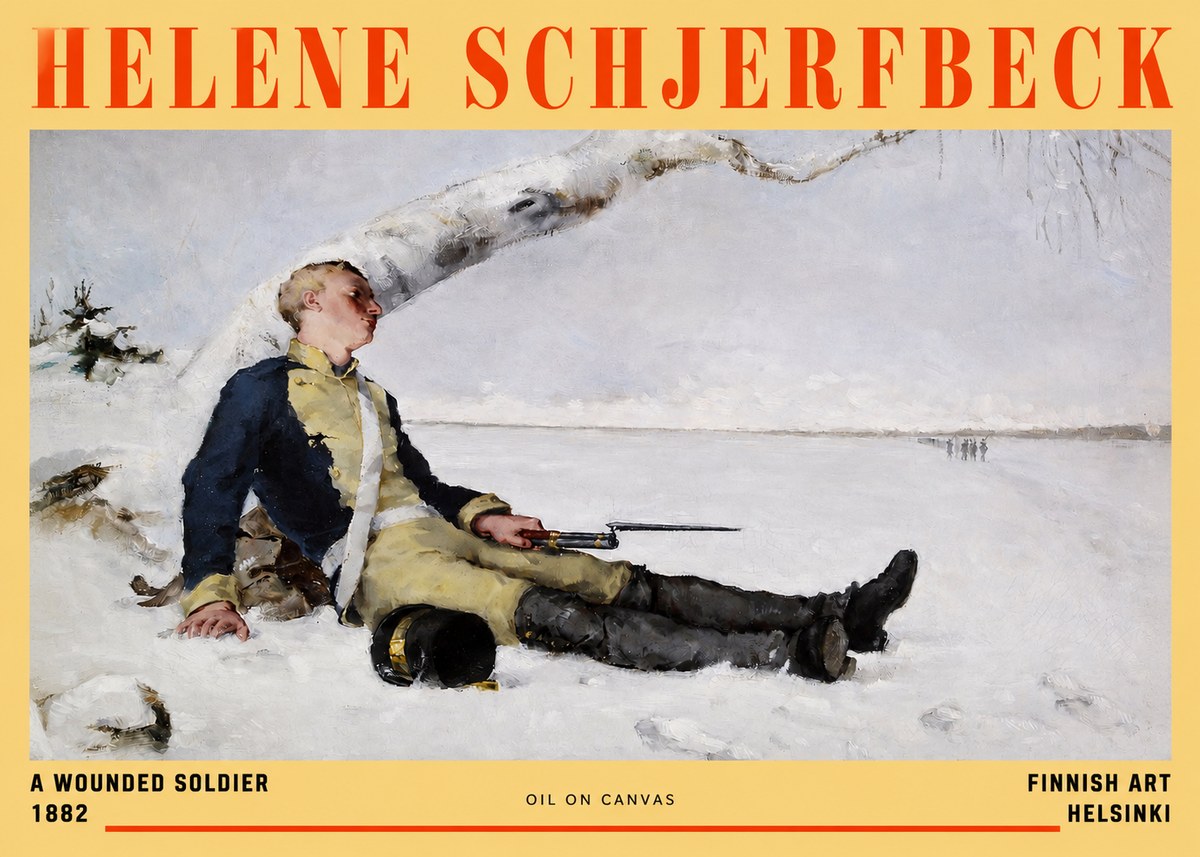 Helene Schjerfbeck A Wounded Soldier (1882) No2 - Poster