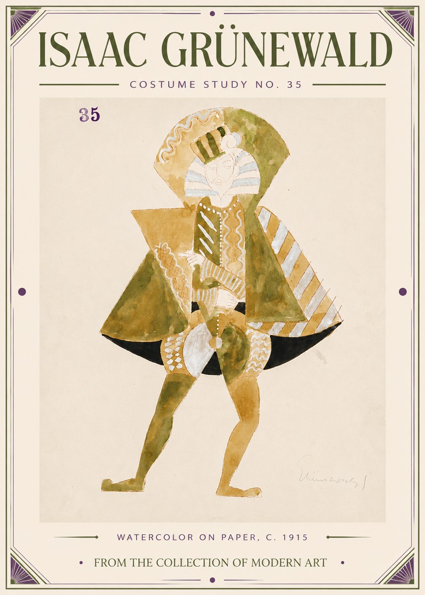 Isaac Grünewald Costume Study No. 35 No4 - Poster