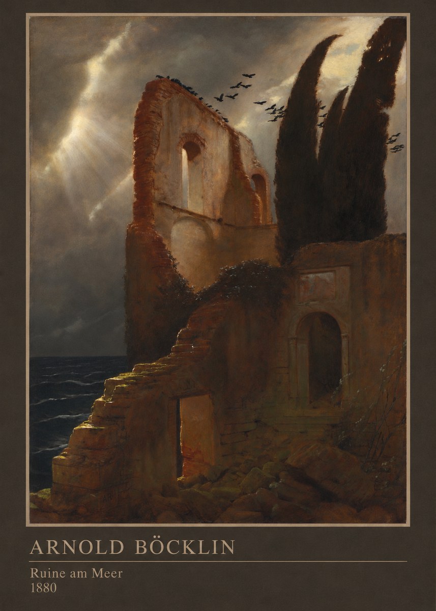 Arnold Böcklin Ruine Am Meer II No4 - Poster