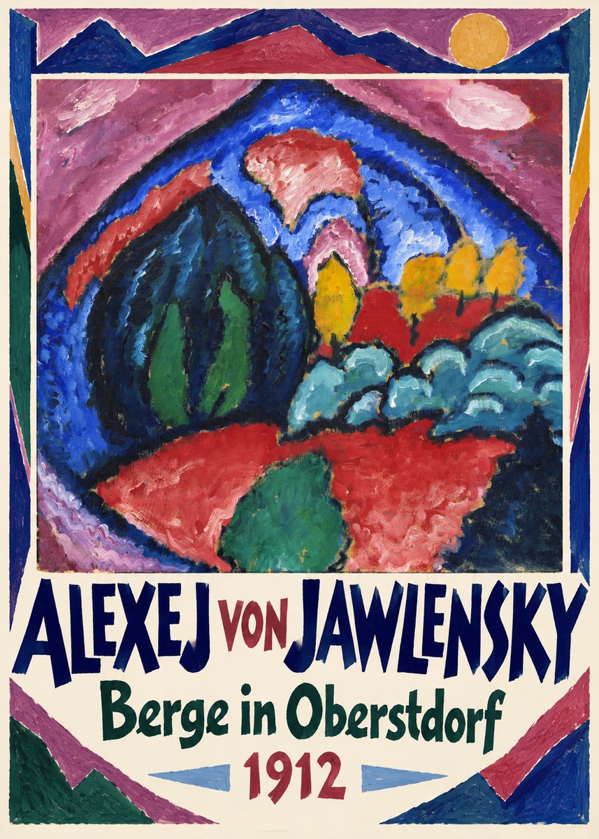 Alexej von Jawlensky Berge in Oberstdorf No1 - Poster