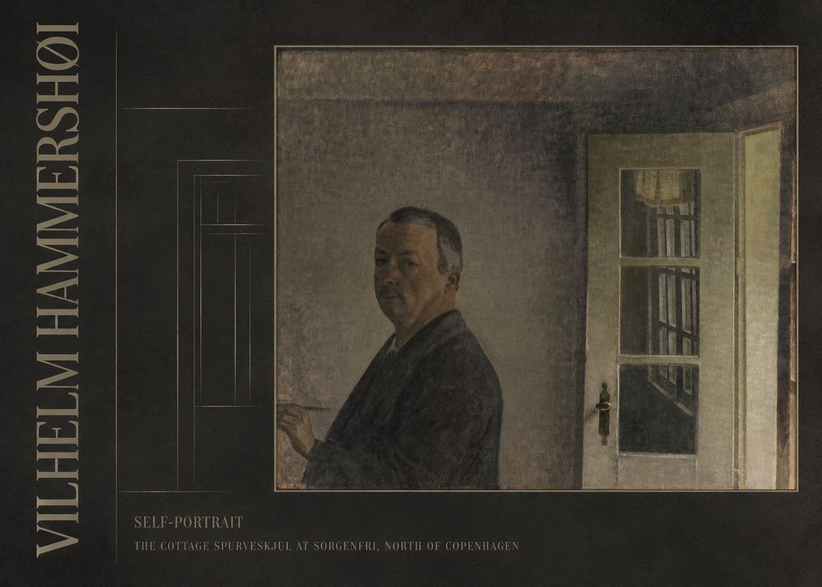Vilhelm Hammershøi Self-portrait. the Cottage Spurveskjul at Sorgenfri, North of Copenhagen No3 - Poster