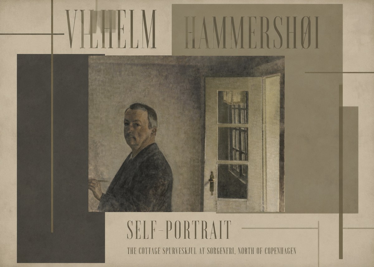 Vilhelm Hammershøi Self-portrait. the Cottage Spurveskjul at Sorgenfri, North of Copenhagen No5 - Poster