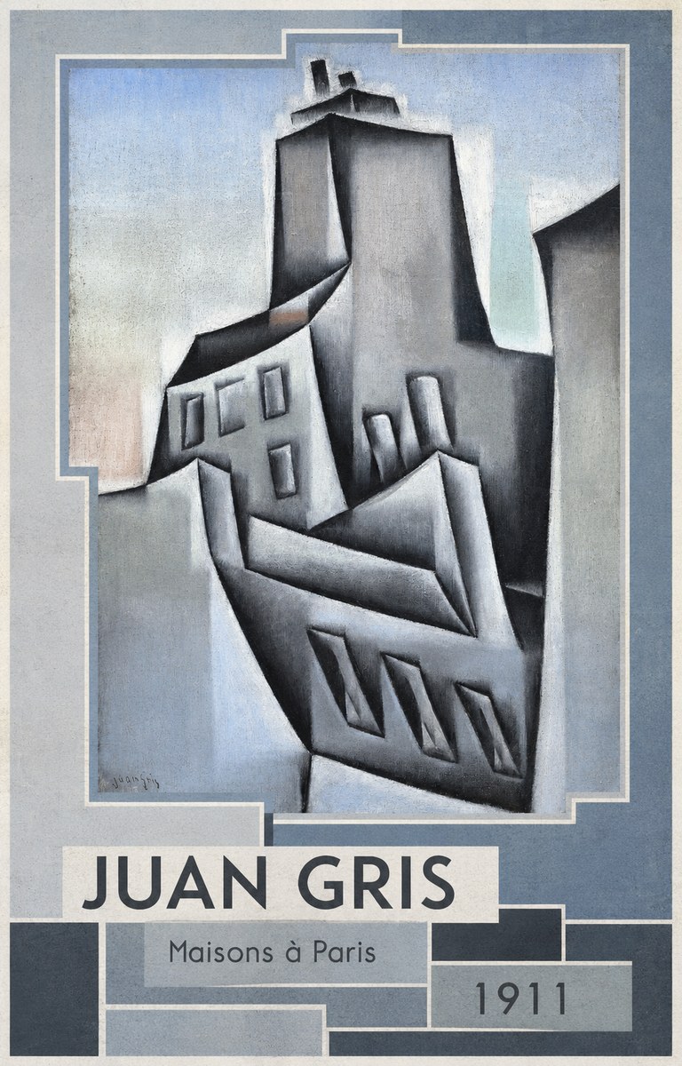 Juan Gris Maisons À Paris No3 - Poster