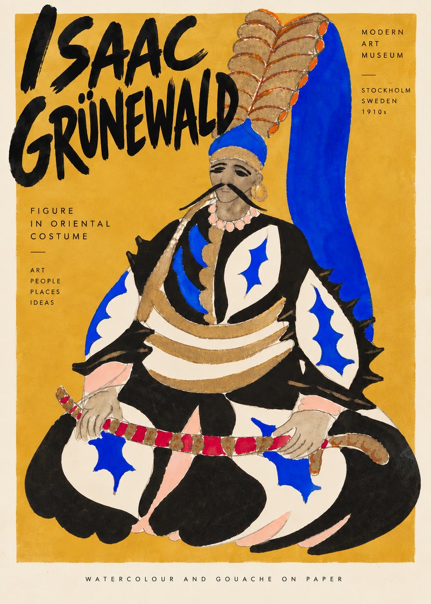 Isaac Grünewald Figure in Oriental Costume No5 - Poster