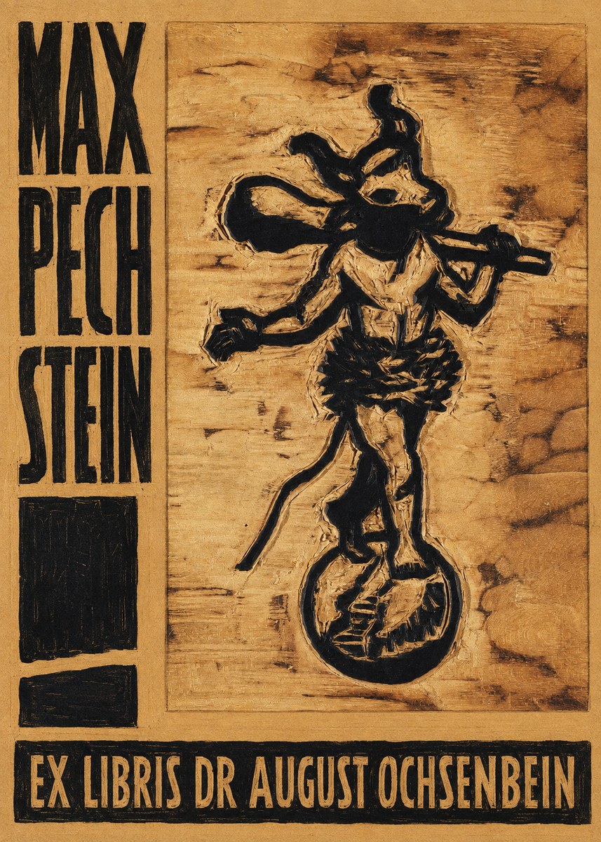 Max Pechstein Ex Libris Dr August Ochsenbein No5 - Poster