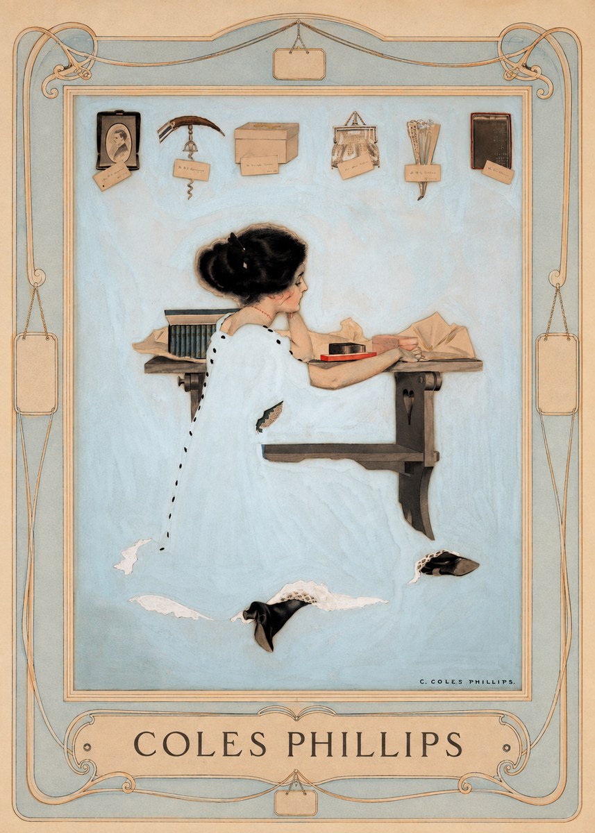 Coles Phillips Thinking of Him No5 - Poster