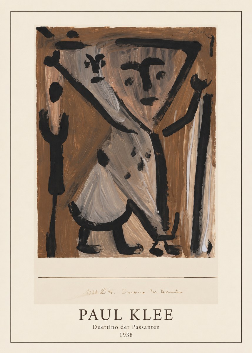 Paul Klee Duettino Der Passanten No3 - Poster