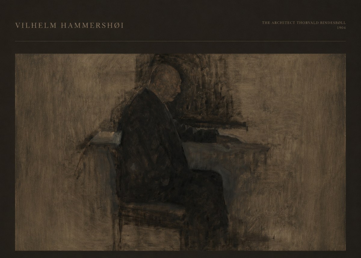 Vilhelm Hammershøi The Architect Thorvald Bindesbøll No4 - Poster