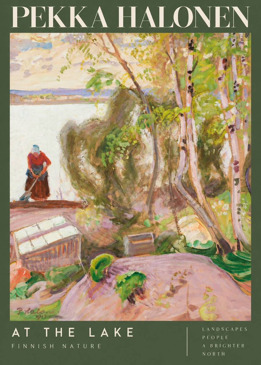 Pekka Halonen At the Lake No2 - Poster