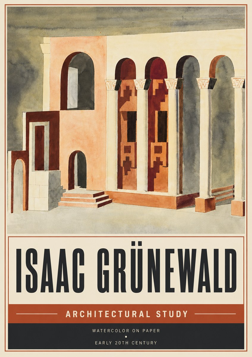 Isaac Grünewald Architectural Study II No5 - Poster